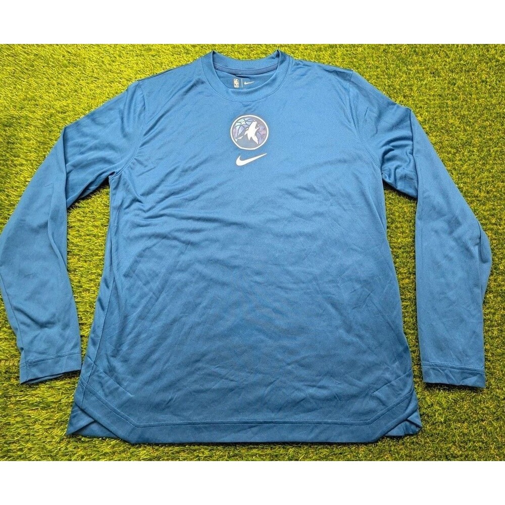 Nike Minnesota Timberwolves Long Sleeve Shooting Shirt City Edition M